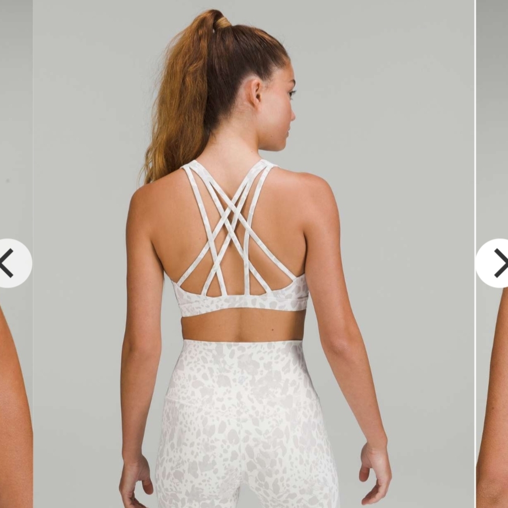 Women's White Leopard Print Sports Bra